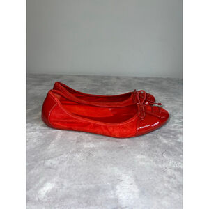 Women's Cole Haan Red Flats Nike Size 10 Ballet Suede